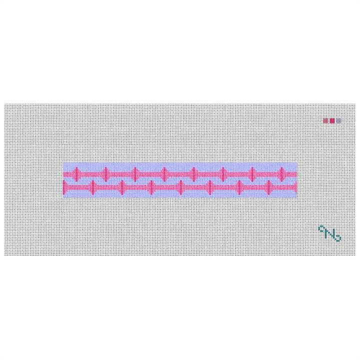 Lineaux Needlepoint Key Fob Kit Stitched Preview