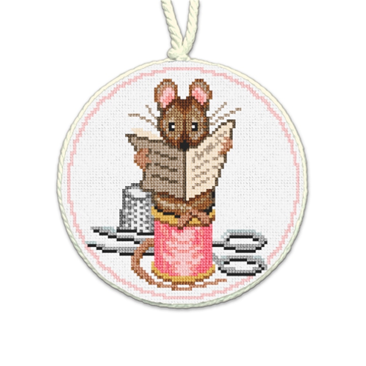 Little Brown Mouse Needlepoint Ornament