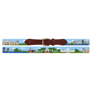 Little Rock Arkansas Landscape Needlepoint Belt