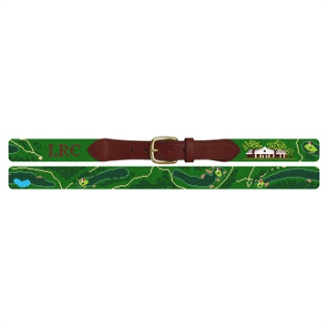 Little Rock Country Club Golf Course Needlepoint Belt