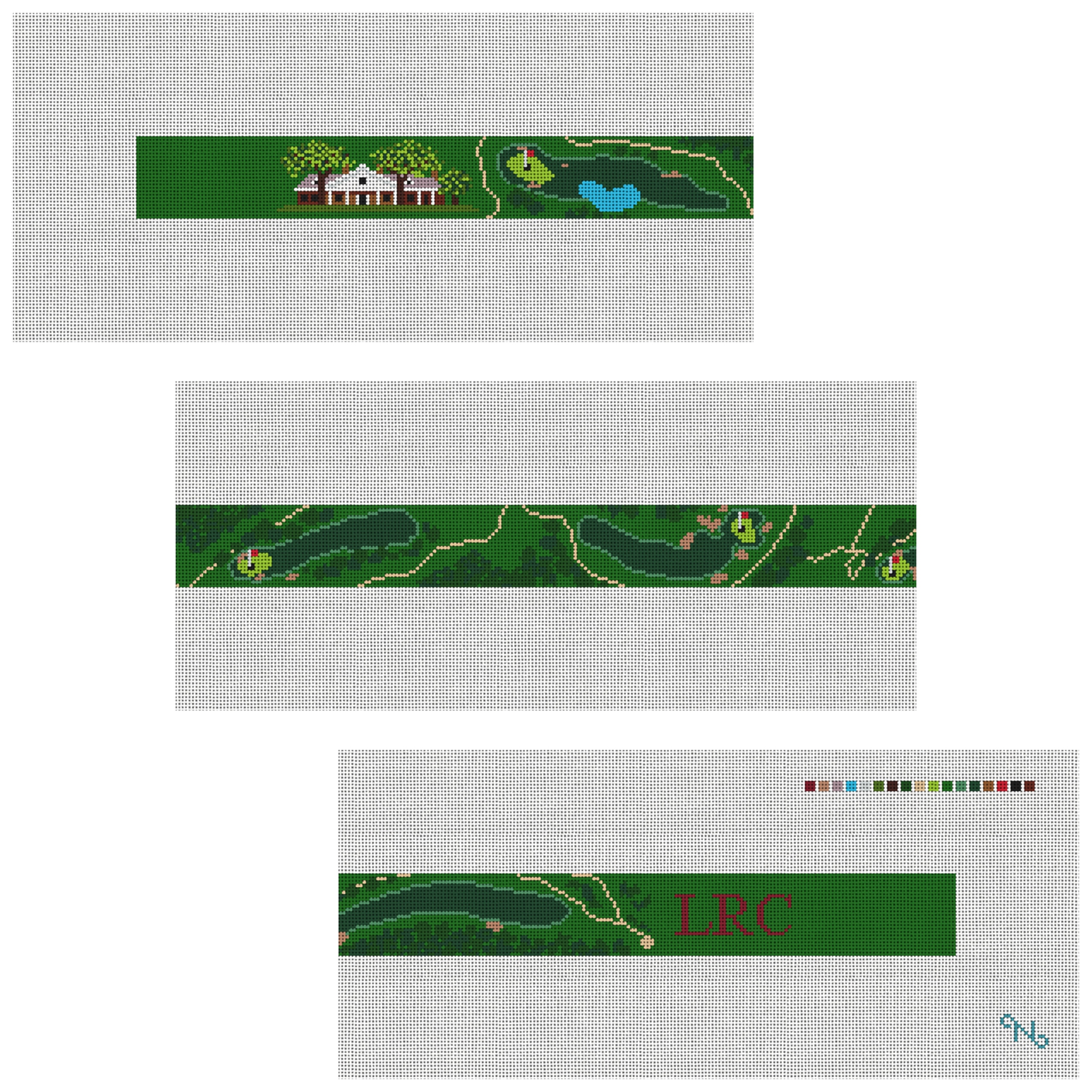 Little Rock Golf Course Needlepoint Belt Kit
