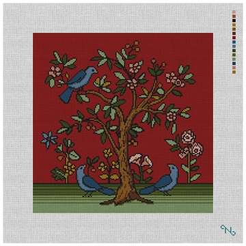 Living Tree Bordeaux Needlepoint Pillow Kit