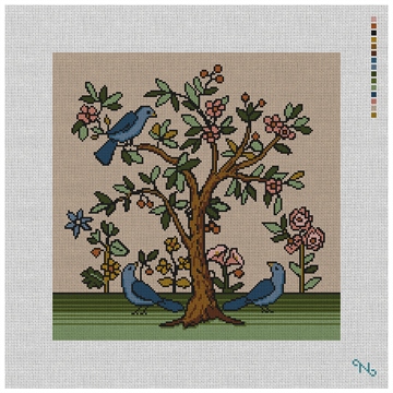 Living Tree Needlepoint Pillow Kit
