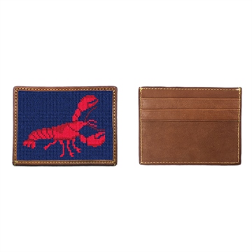 Lobster Needlepoint Card Wallet