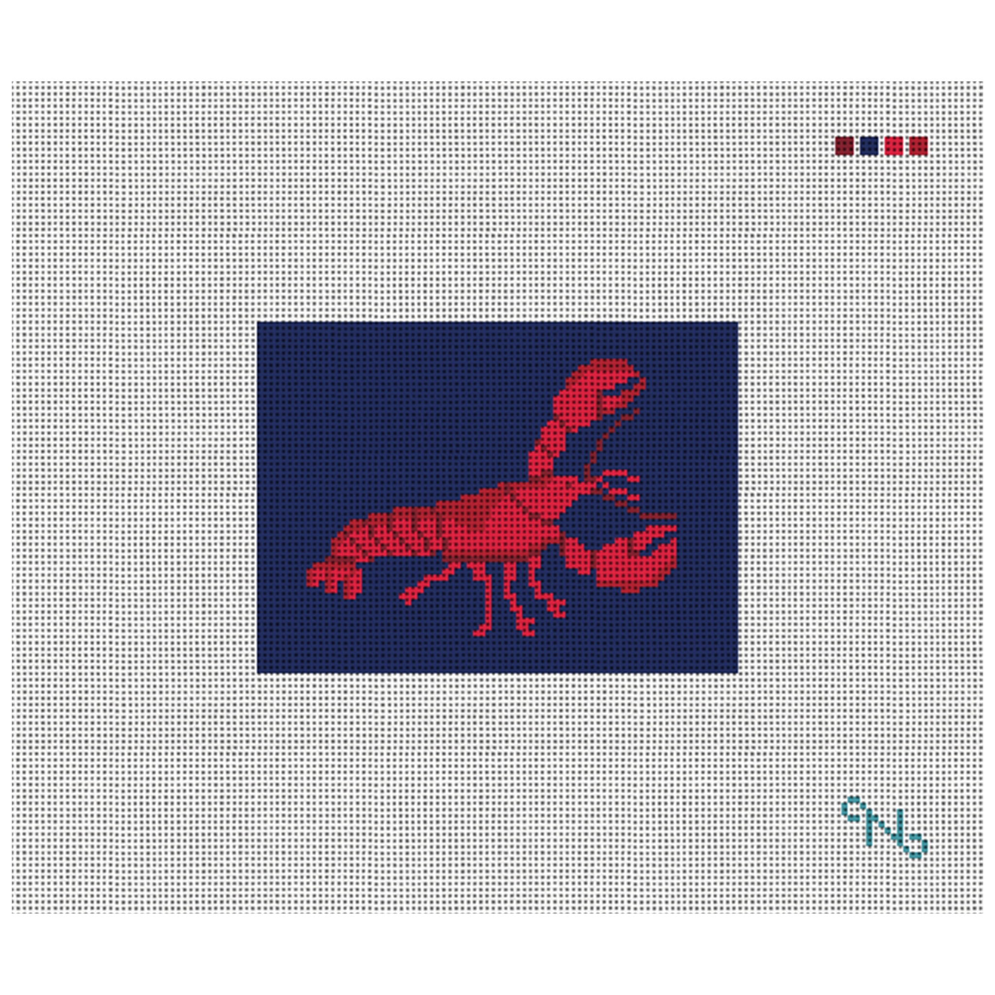 Lobster Needlepoint Card Wallet Kit