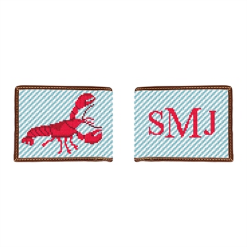 Lobster Needlepoint Wallet 