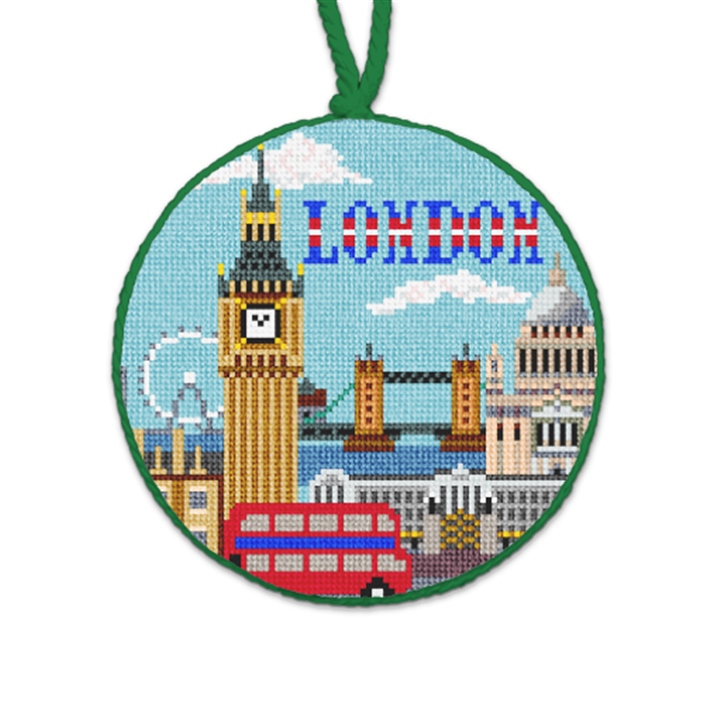 London Needlepoint Ornament 