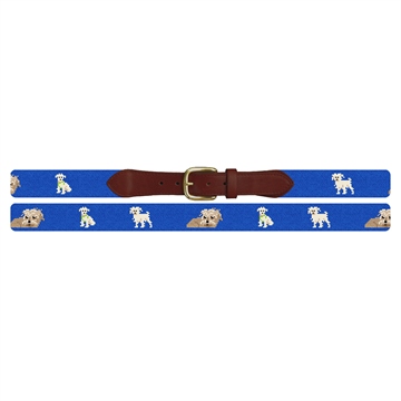 Long Haired Wire Terrier Needlepoint Belt