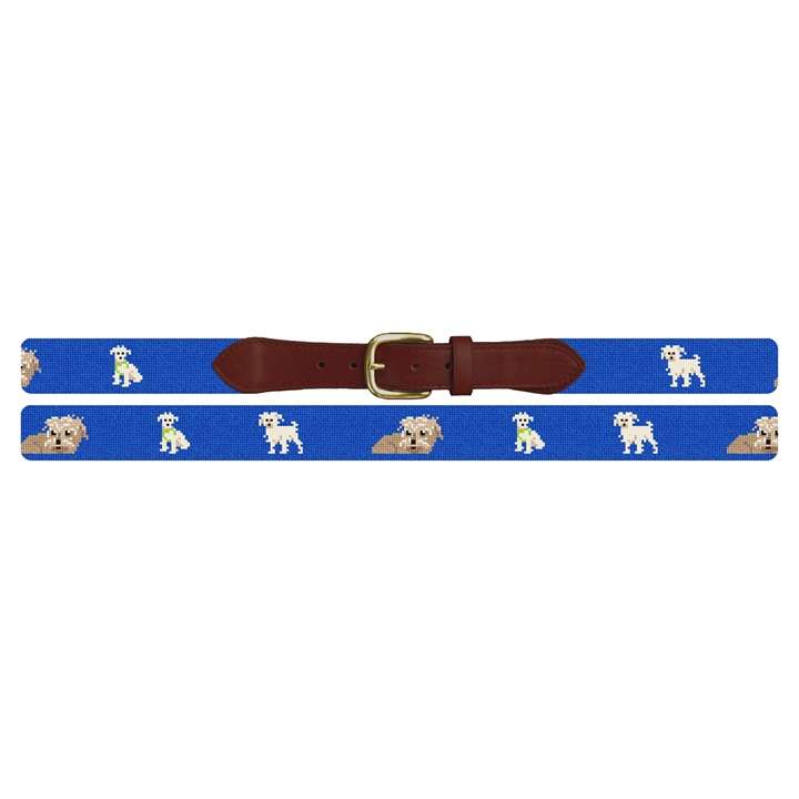 Long Haired Wire Terrier Needlepoint Belt