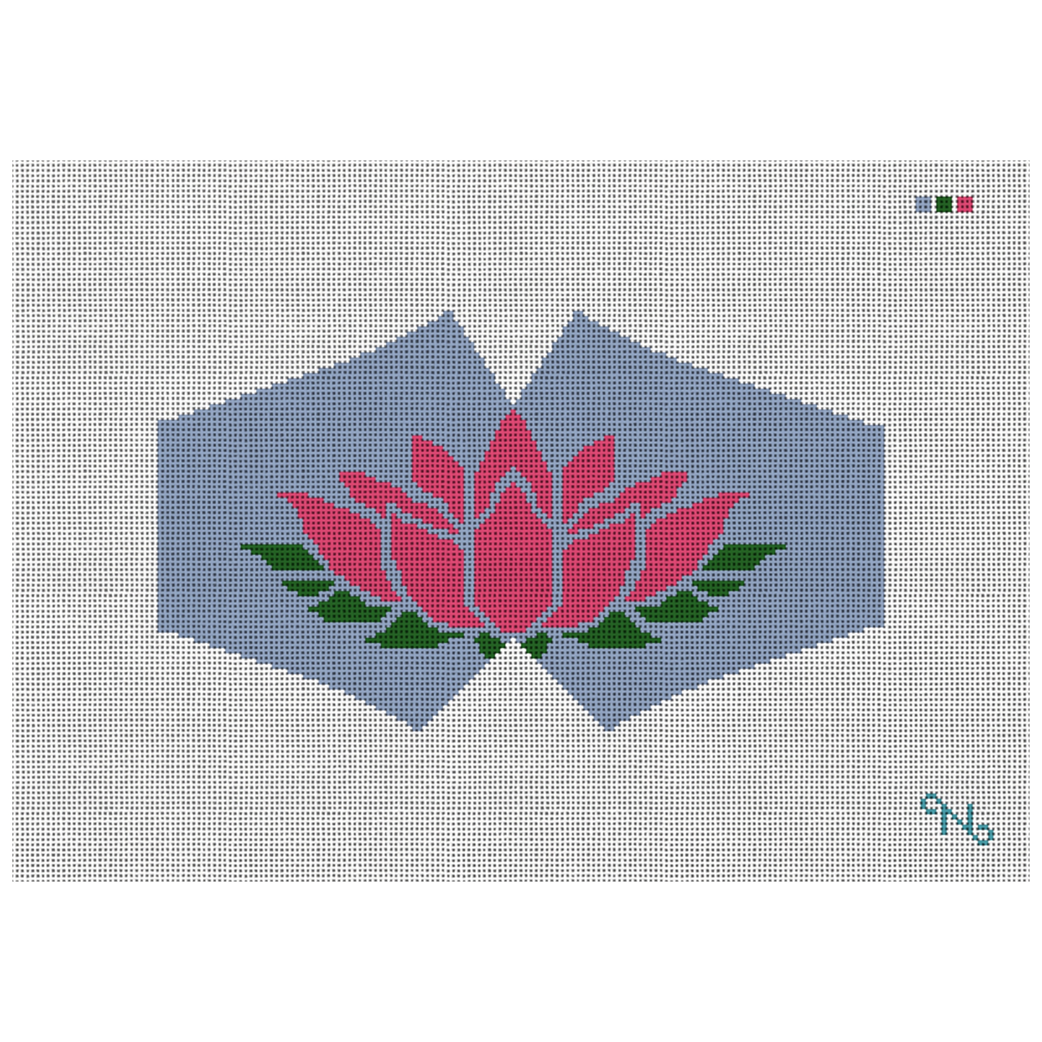 Lotus Blossom Face Mask Needlepoint Kit