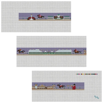 Louisville KY Horse Racing Needlepoint Belt Kit