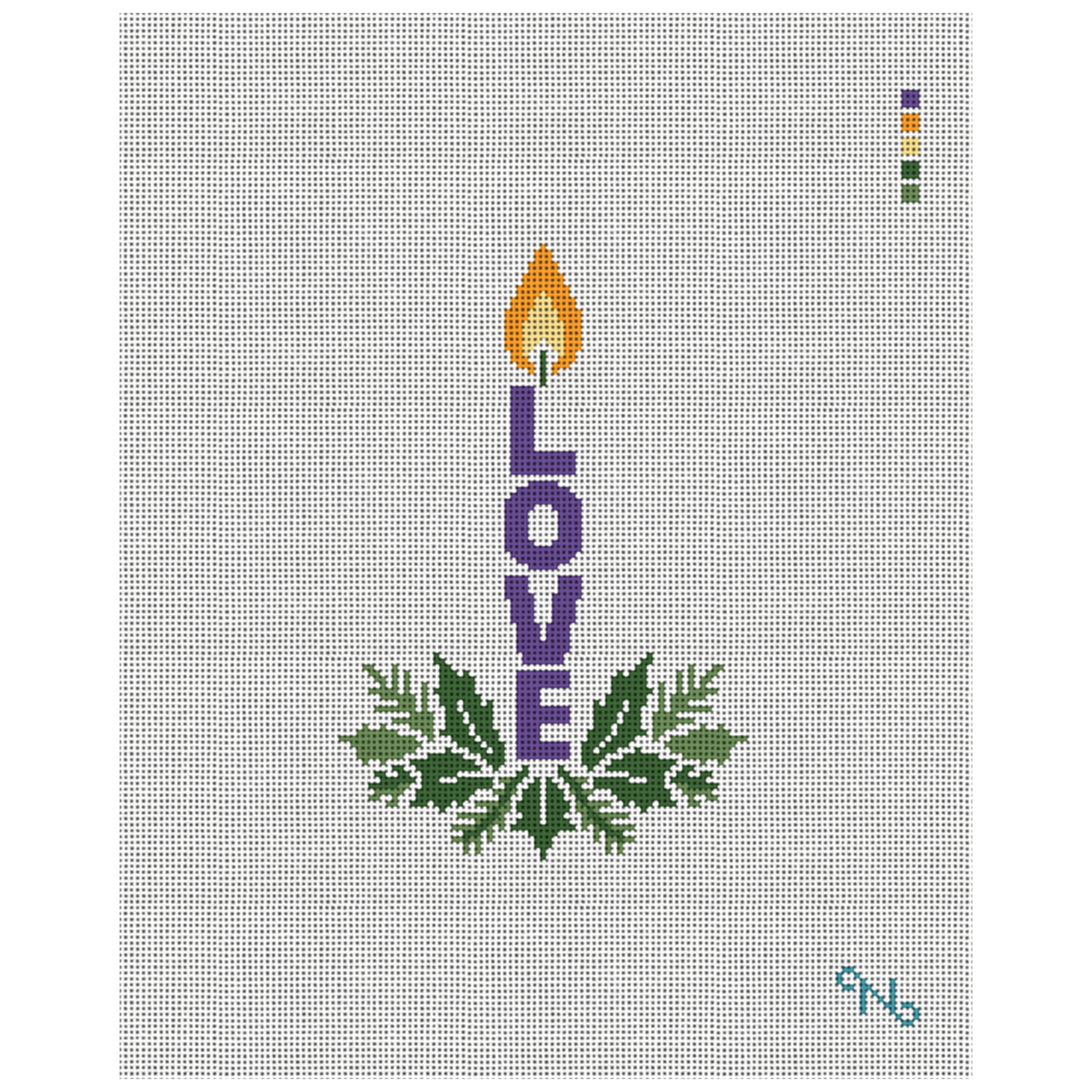 Love Advent Candle Needlepoint Ornament Kit
