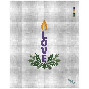 Love Advent Candle Needlepoint Ornament Kit