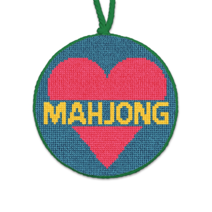 Love Mahjong Needlepoint Ornament