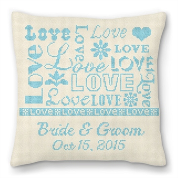Love Ring Bearer Needlepoint Pillow