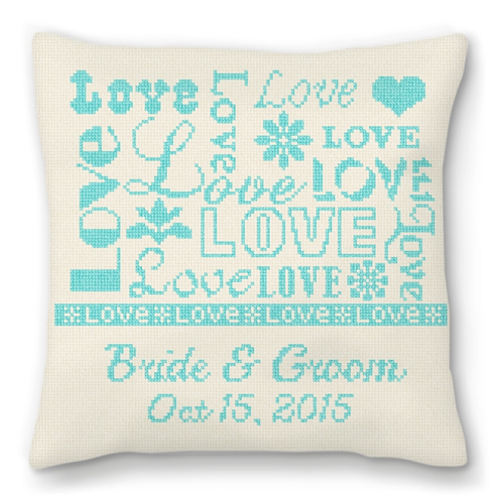Love Ring Bearer Needlepoint Pillow