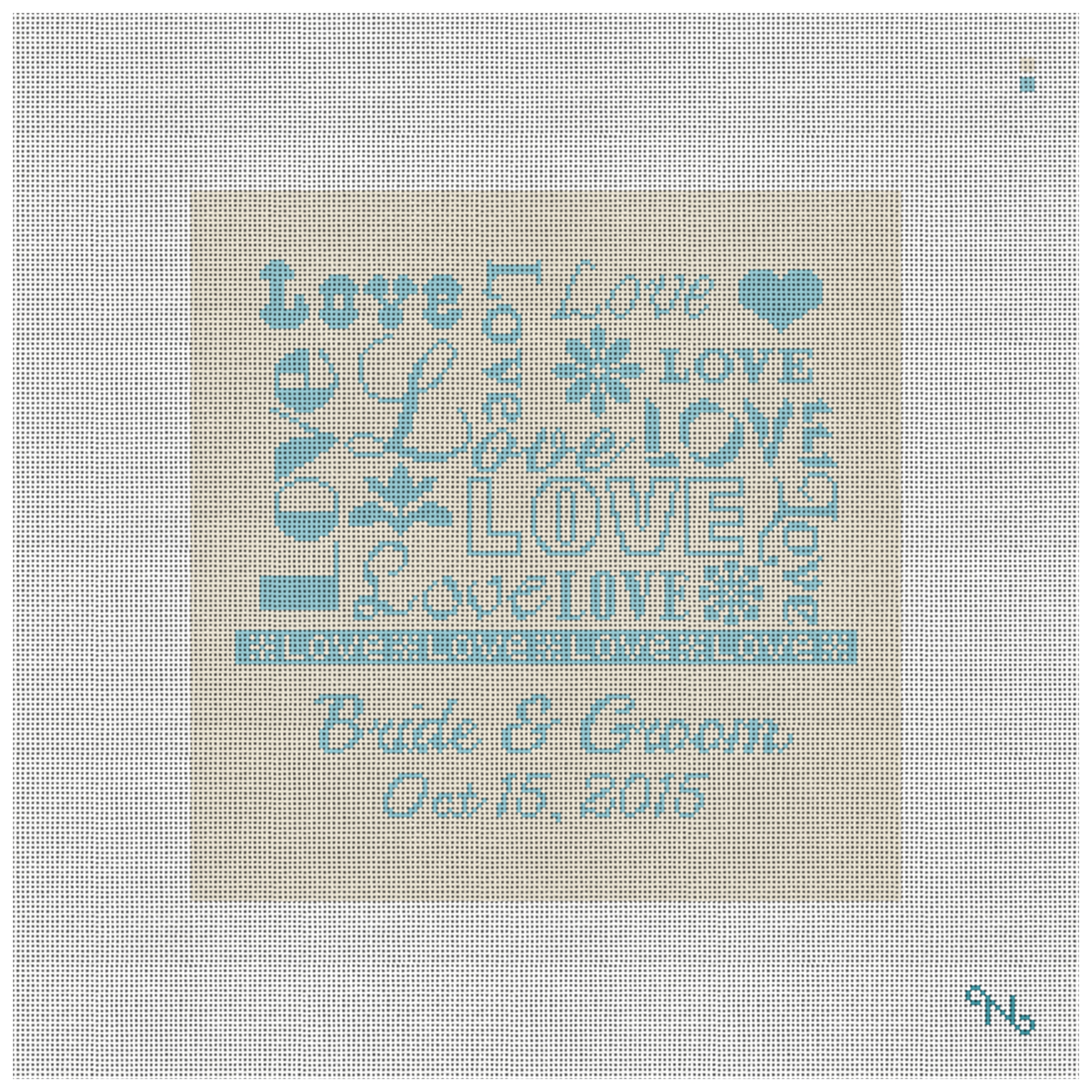 Love Ring Bearer Pillow Needlepoint Kit