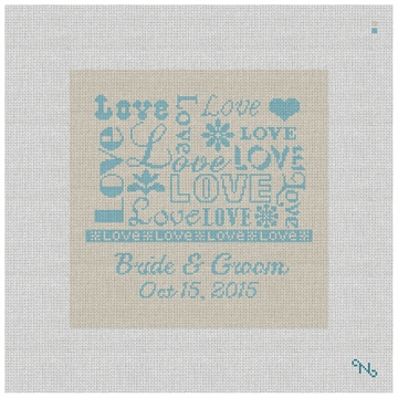 Love Ring Bearer Pillow Needlepoint Kit