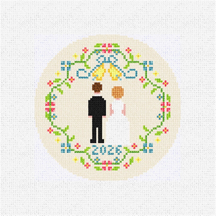 Loving Vows Sampler Needlepoint Ornament Kit