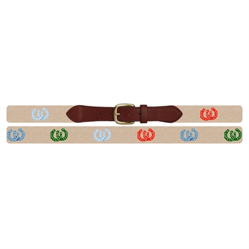 Lucky Horseshoe Needlepoint Belt
