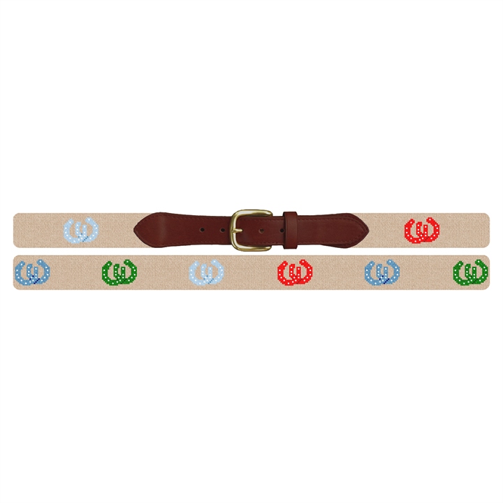 Lucky Horseshoe Needlepoint Belt