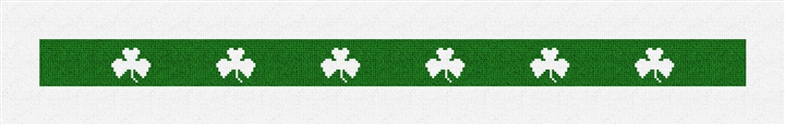 Lucky Irish Clover Needlepoint Dog Collar Kit