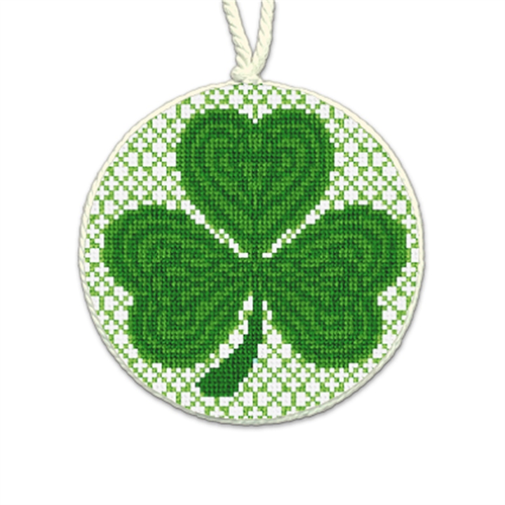 Lucky Shamrock Needlepoint Ornament
