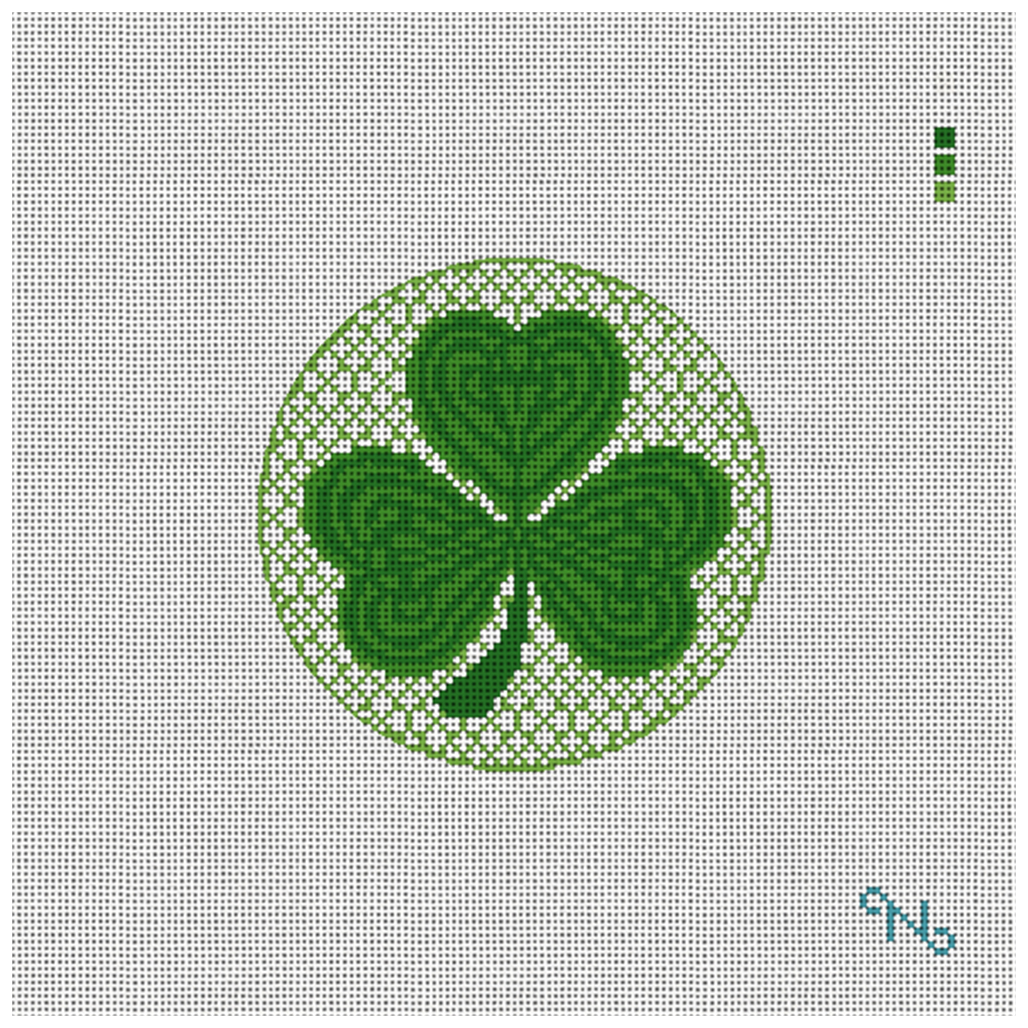 Lucky Shamrock Needlepoint Ornament Kit