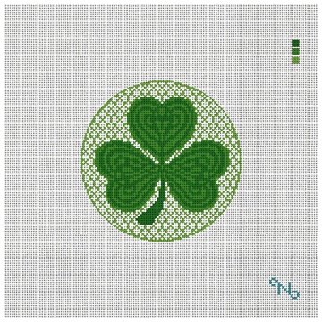 Lucky Shamrock Needlepoint Ornament Kit