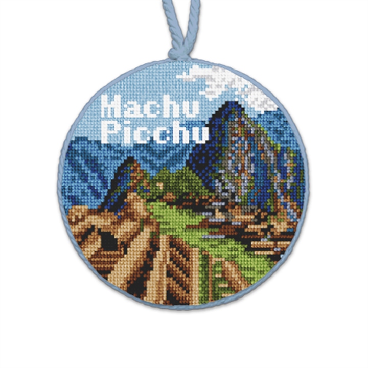 Machu Picchu Needlepoint Ornament