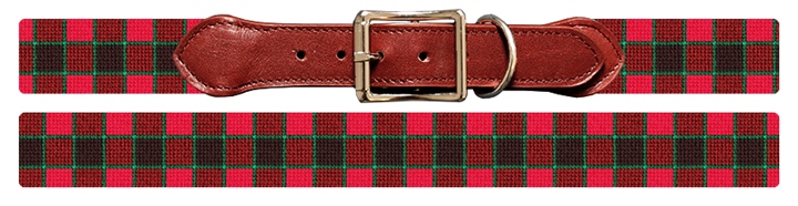 MacNab Tartan Needlepoint Dog Collar