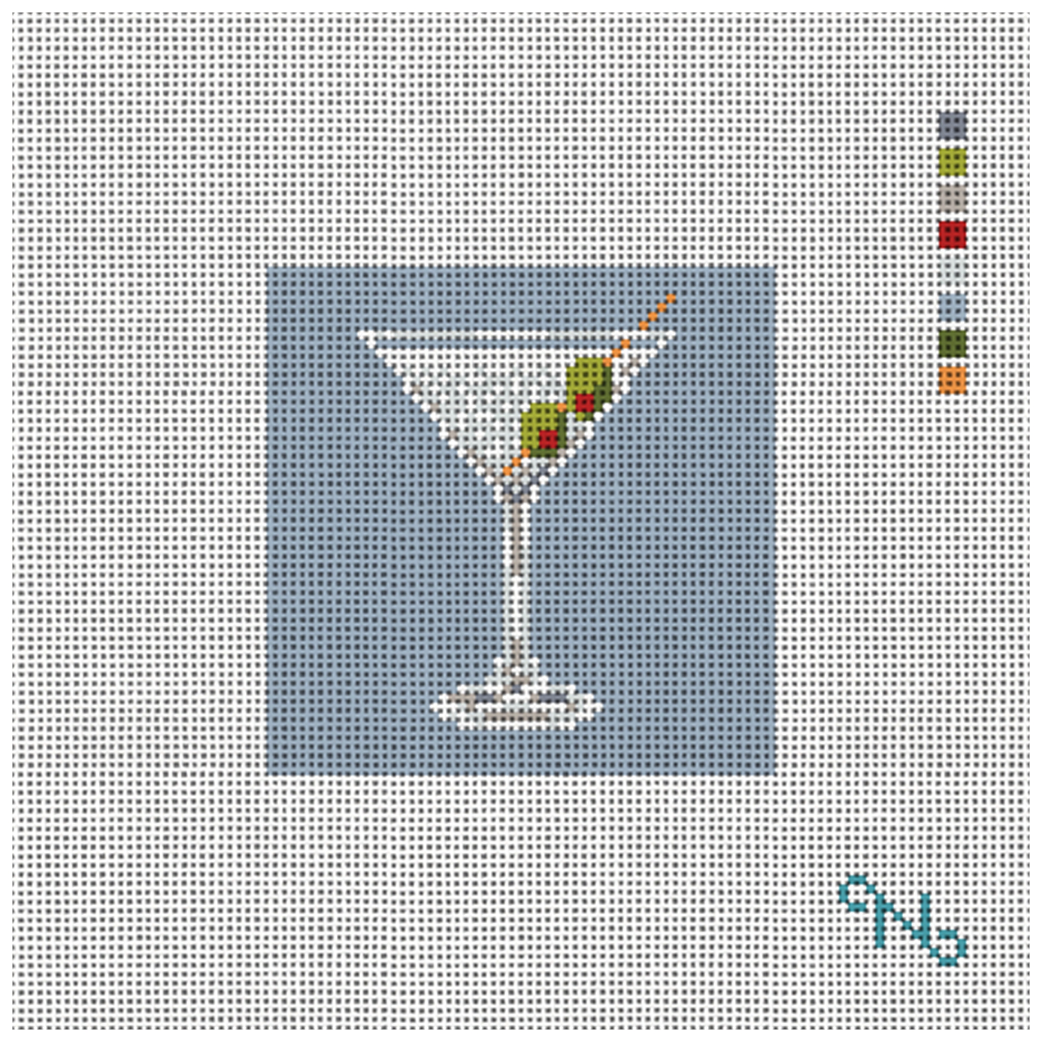 Magnificent Martini Needlepoint Ornament Kit