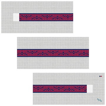 Maia Needlepoint Belt Kit Stitched Preview