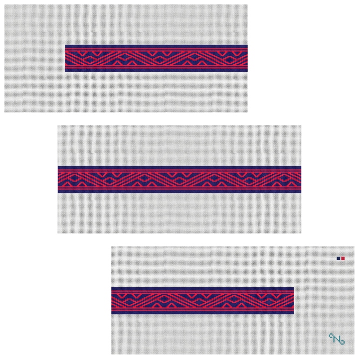 Maia Needlepoint Belt Kit Stitched Preview