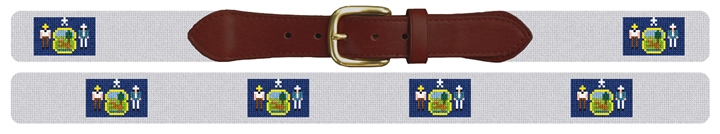 Maine Flag Needlepoint Belt