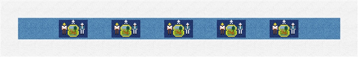 Maine Flag Needlepoint Dog Collar Kit