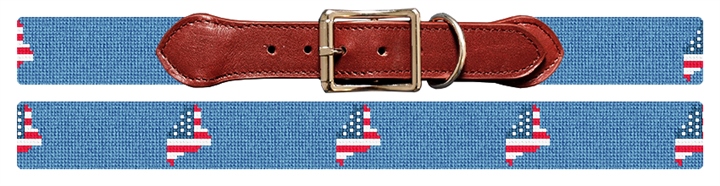 Maine State Needlepoint Dog Collar