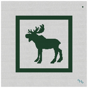 Majestic Moose Needlepoint Pillow Kit