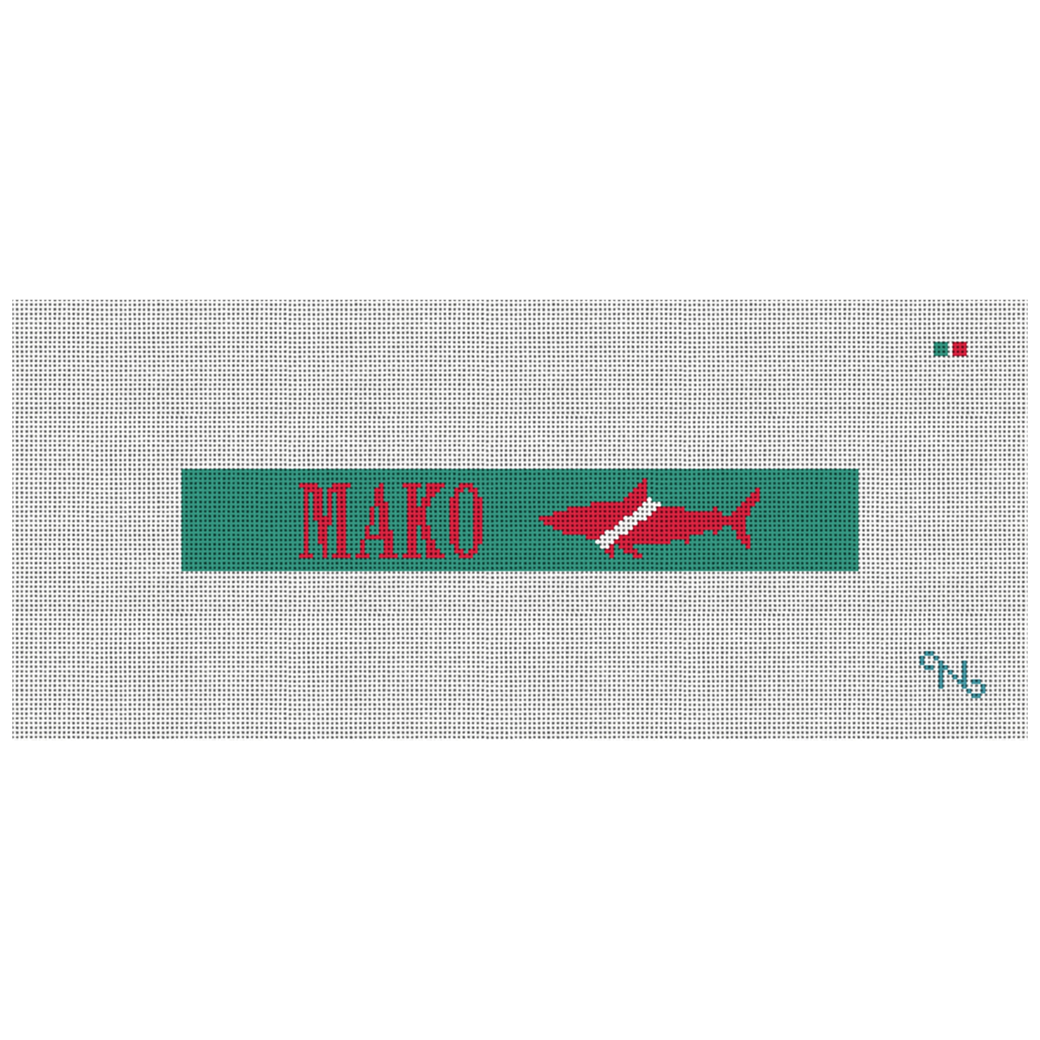 Mako Shark Needlepoint Key Fob Kit