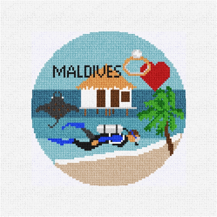 Maldives Needlepoint Ornament Kit