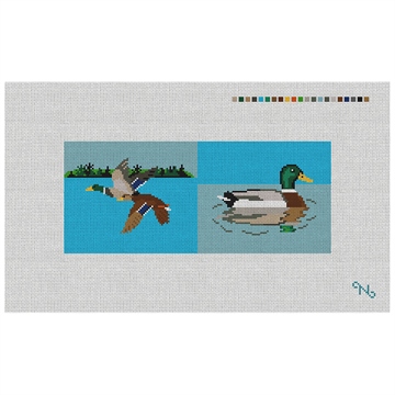 Mallard Landscape Needlepoint Flask Kit