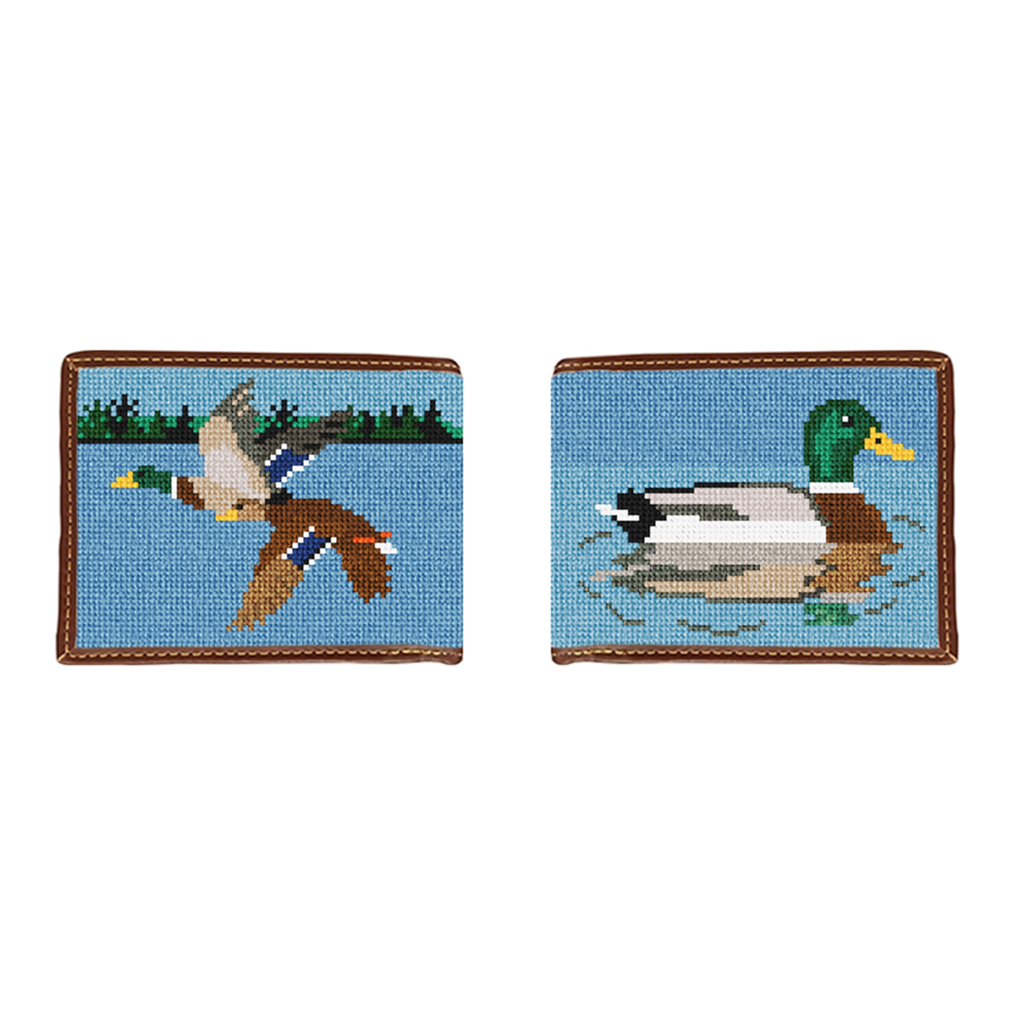 Mallard Landscape Needlepoint Wallet