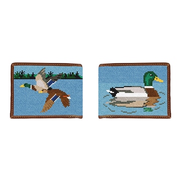 Mallard Landscape Needlepoint Wallet