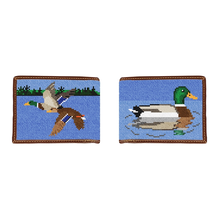 Mallard Landscape Needlepoint Wallet