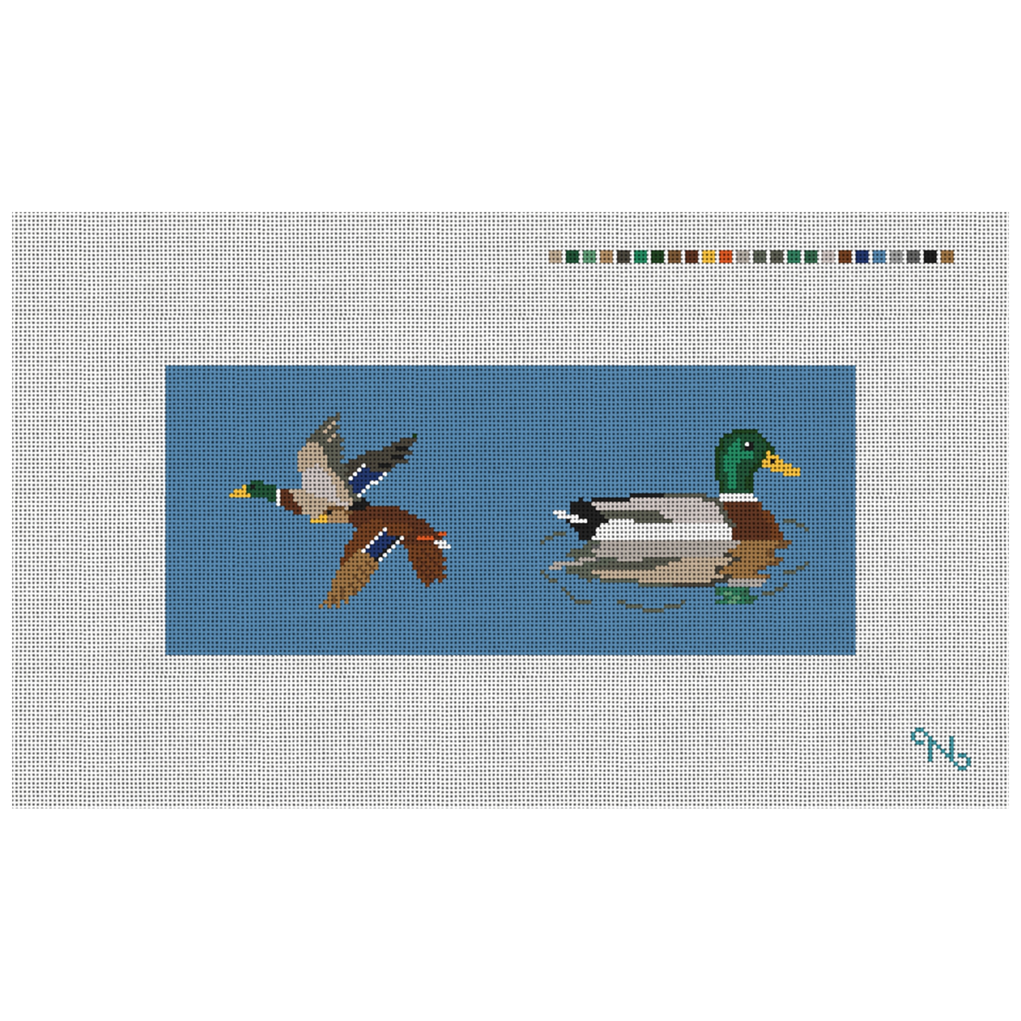 Mallard Needlepoint Flask Kit