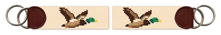 Mallard Needlepoint Key Fob