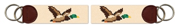 Mallard Needlepoint Key Fob