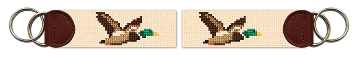Mallard Needlepoint Key Fob