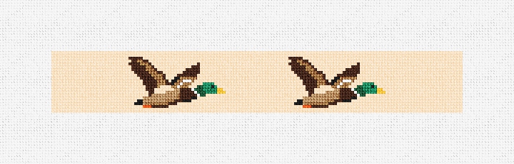 Mallard Needlepoint Key Fob Kit Stitched Preview
