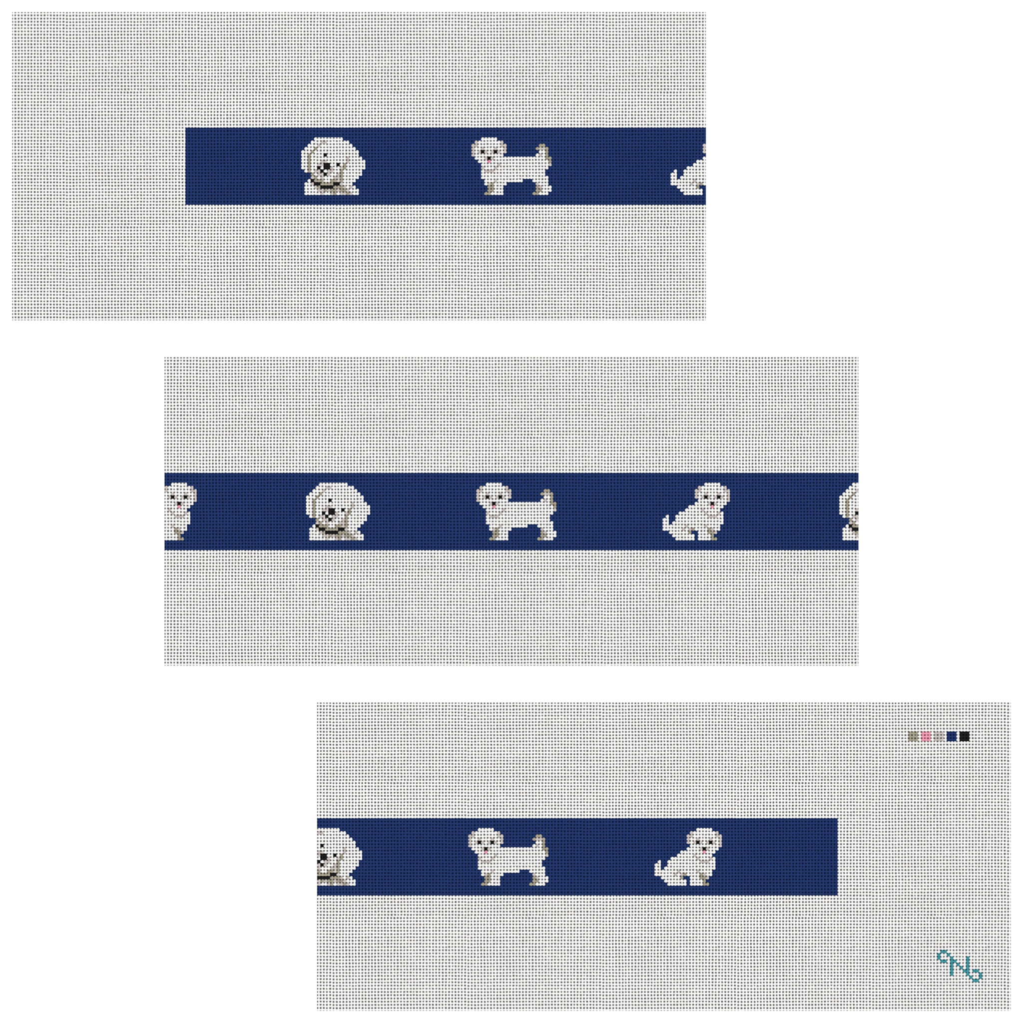 Maltese Needlepoint Belt Kit